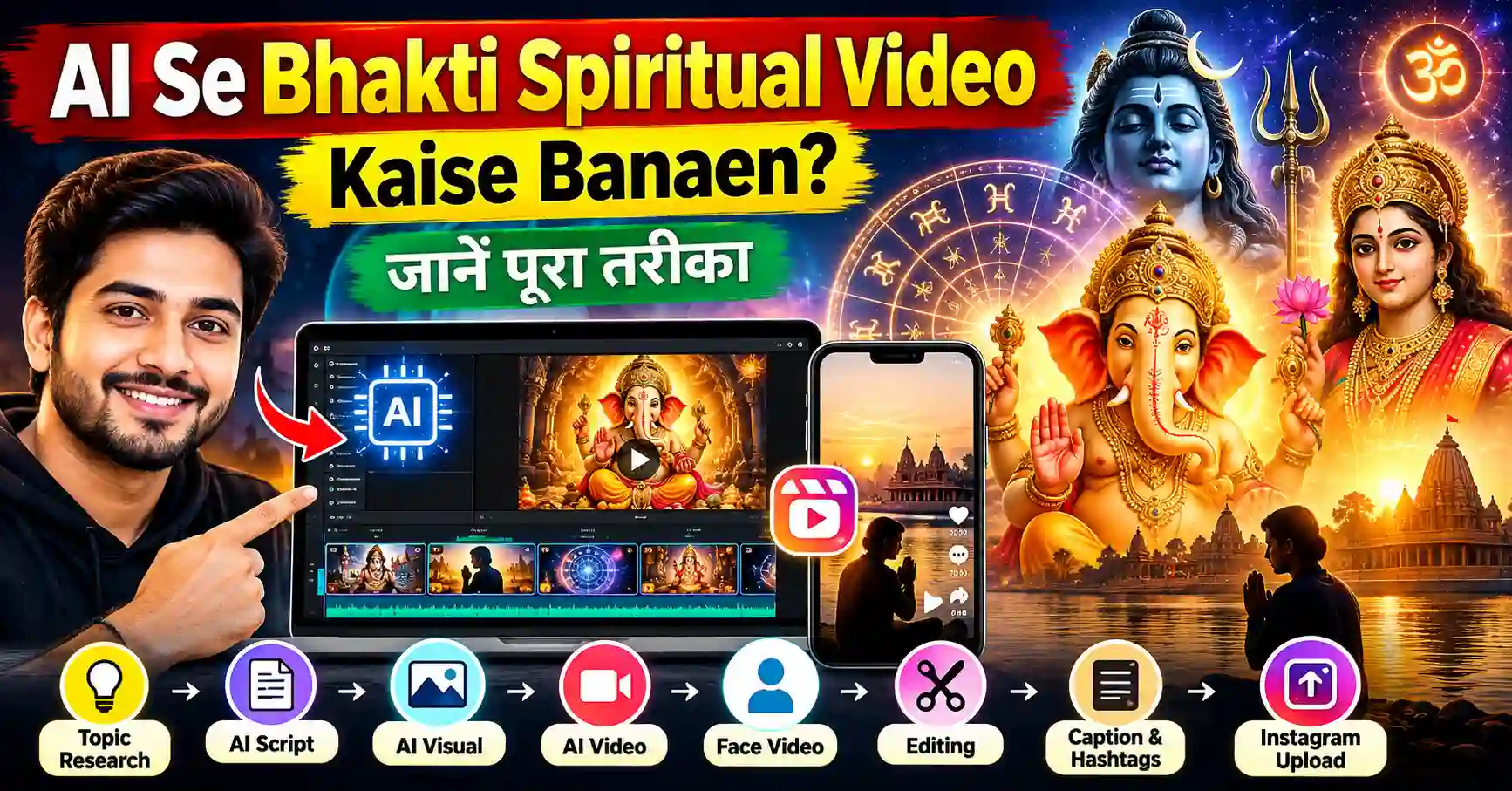 AI Se Bhakti Spiritual Video Kaise Banaen