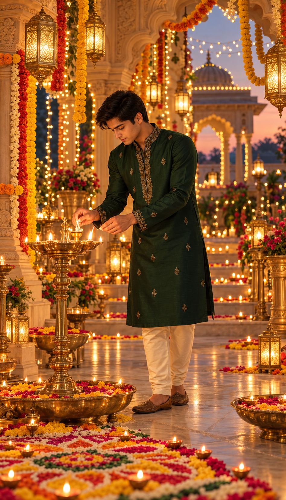 Royal Diwali Celebration – Cinematic Indian Festive Portrait